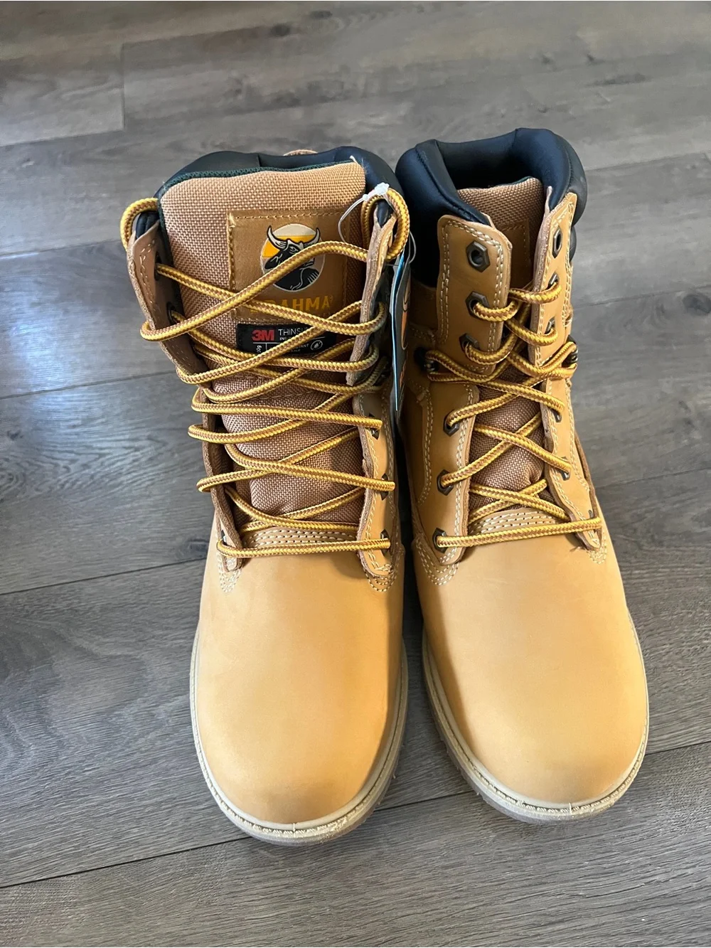 Brahma Defender Leather Waterproof Work Boots Size 8 Wide Width New